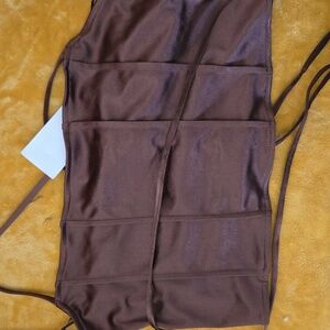 Brown crop strapped top / bra